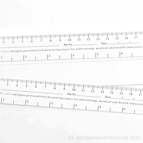 Regla médica para heridas de 18 cm y 7 pulgadas